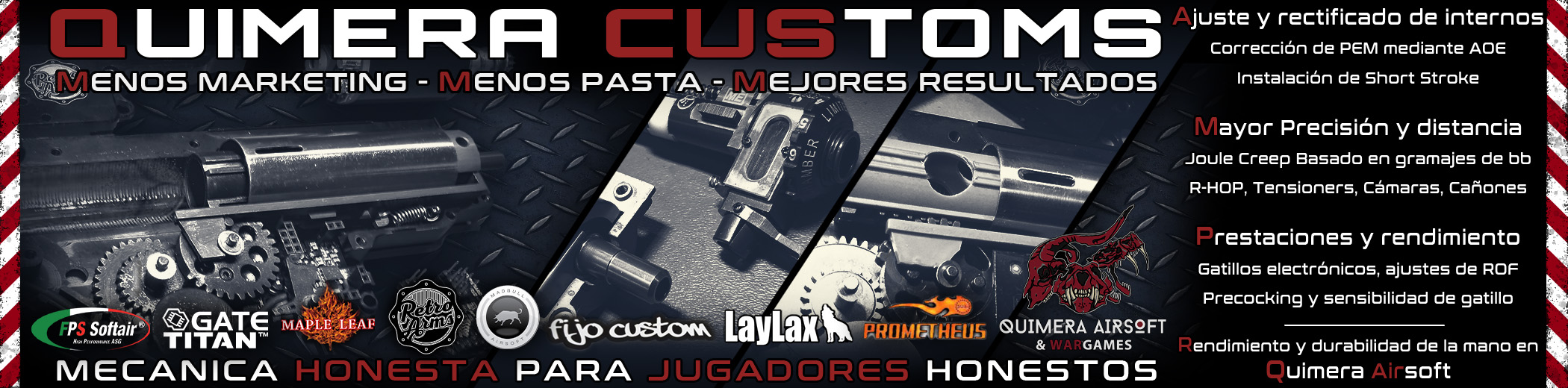 Banner Quimera Airsoft Taller Quimera Customs