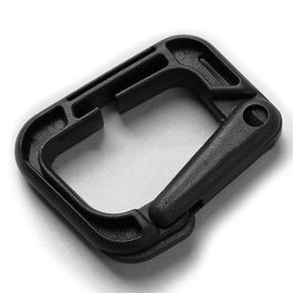 Mosqueton de fibra rectangular - Negro