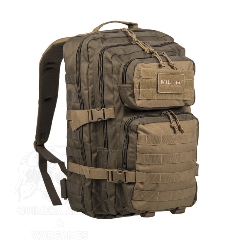 Mochila US Assault Mil-Tec - Ranger Green/Coyote - 36L. - Quimera Airsoft