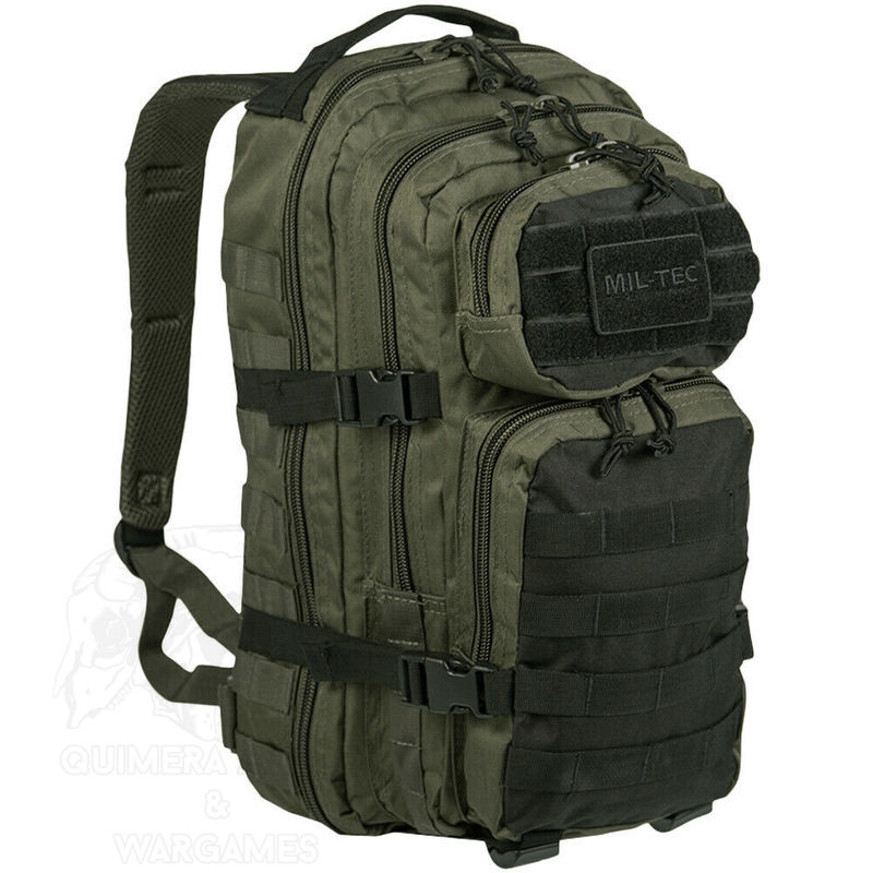 Mochila US Assault Mil-Tec - Ranger Green/Negro 20L. - Quimera Airsoft