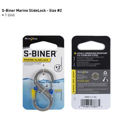 Mosqueton S-Biner Marine #2 Cierre de Seguridad Waterproof 4,5Kg Nite Ize - Plata