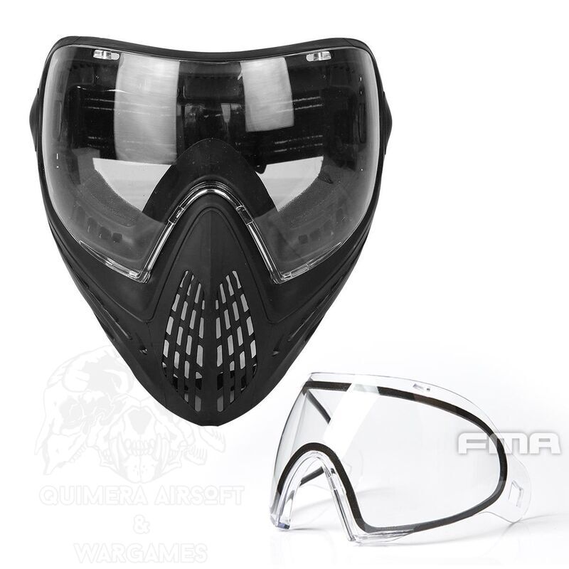 Mascara Integral F1 Lente Doble Anti-vaho - Transparente - FMA - Quimera  Airsoft