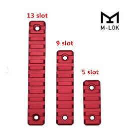 Set de railes MLOK - Rojo