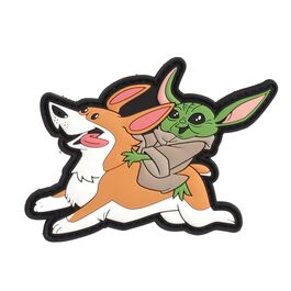 Parche PVC Baby Yoda Riding Corgi - Airsoftology