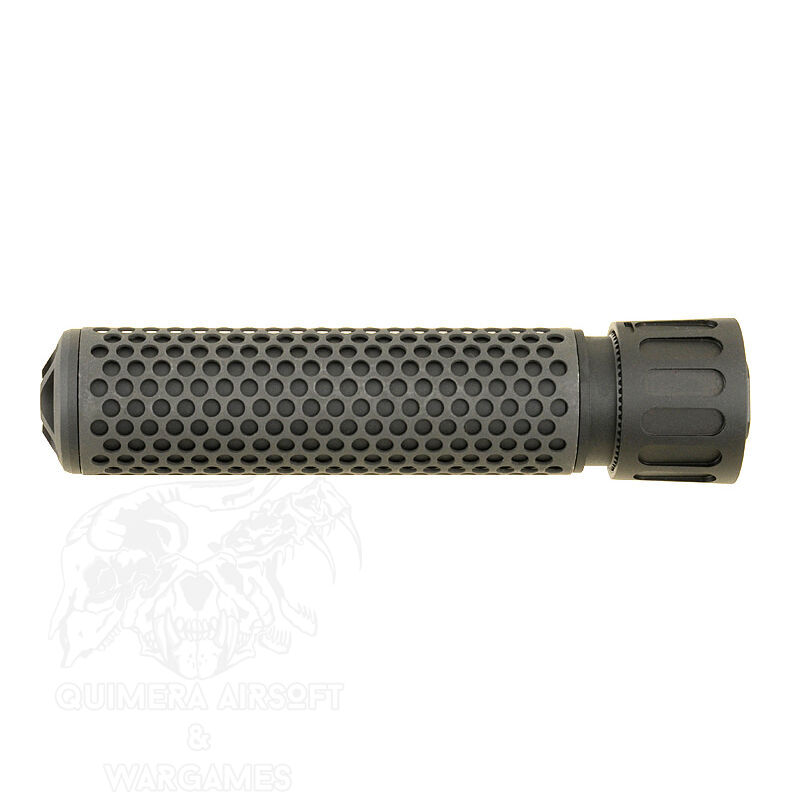 BIGDRAGON Silenciador Largo Clip Negro 185mm - Airsoft Defence