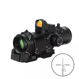 Visor Tipo Elcan Specter 1-4X Retro Iluminado y mini Red-Dot - Negro