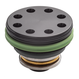 CNC ERGAL double o-ring (X-Ring) ball bearing AEG Piston Head - FPS Softair