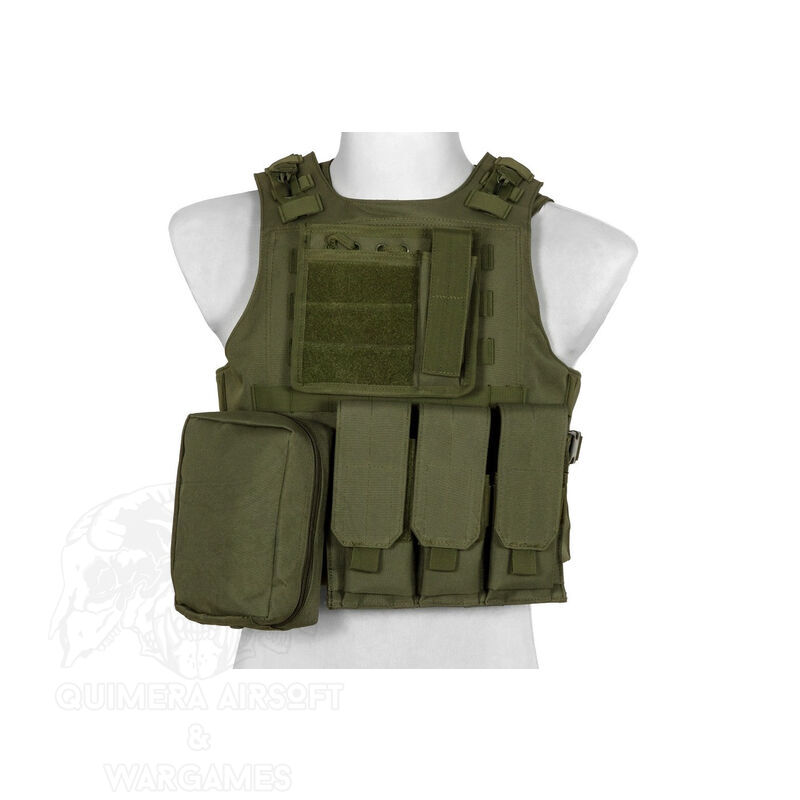 CHALECO TÁCTICO AIRSOFT CARRIER VERDE [D5-BAV06 OD]