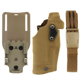 Pistolera tipo Safariland con pala y pernera 