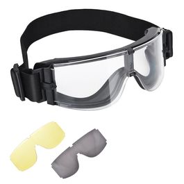 Gafa tipo X800 con 3 lentes - Negro