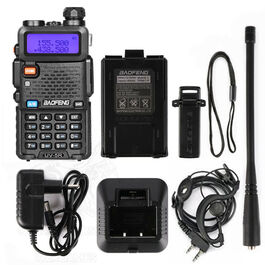 Radio 8W UV-5R PTT Full Set Baofeng - Negro