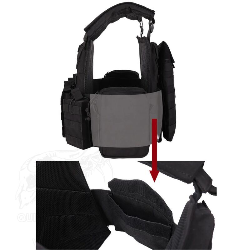 Chaleco Tactico tipo DCS Plate Carrier y pack de pouches abiertos para 5.56  Yakeda - Multicam - Quimera Airsoft