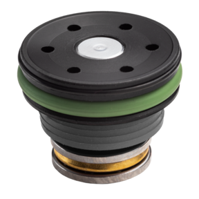 CNC POM double o-ring ball bearing AEG Piston Head with adjustable AOE - FPS Softair