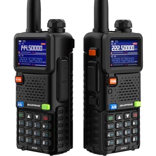 Baofeng UV-5RM Tribanda recargable USB-C Full Set - Negro