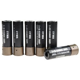 Pack de 6 cartuchos 3x10 disparos CYMA - Negro