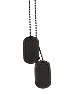 Placas "Dog Tag" de acero inoxidable con Silecniadores - Mil-Tec - Negro