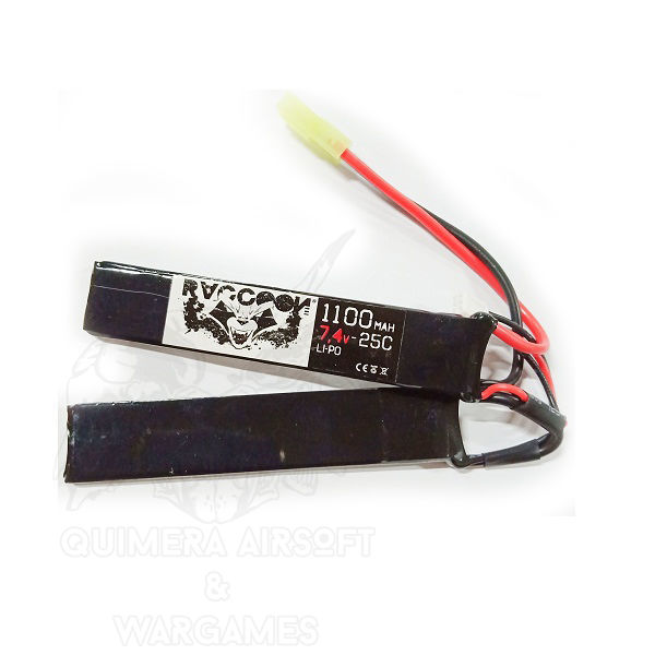Bateria Lipo 7.4V-1100MAH-25C 2 elementos Raccon