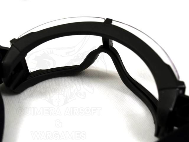 Gafa tipo X800 con 3 lentes y funda - Negro