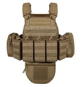 Chaleco Tactico tipo DCS Plate Carrier V2 y pack de pouches abiertos para 5.56 Yakeda
