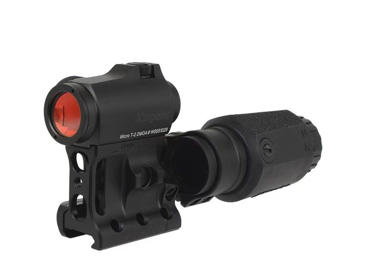 Montura Alta para T1 y T2 con Magnificador Abatible Tipo Spuhr-RDF - Holy Warrior Montura Alta para T1 y T2 con Magnificador Abatible Tipo Spuhr-RDF - Holy Warrior