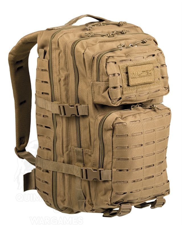 Mochila US Assault Laser Cut Mil-Tec - Tan - 36L. - Quimera Airsoft