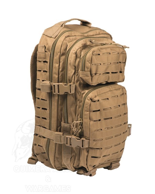 Mochila US Assault Laser Cut Mil-Tec - Tan - 20L. - Quimera Airsoft